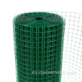 Rollo de red de alambre recubierto de PVC verde